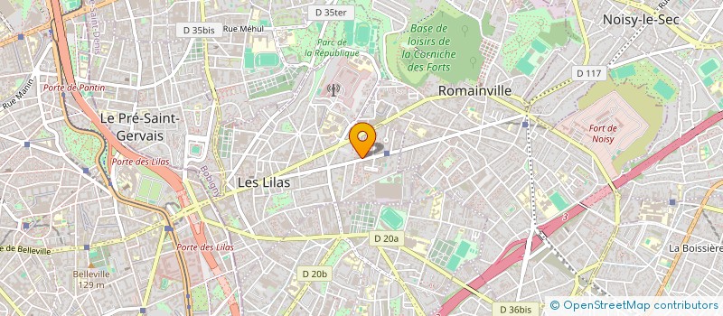 localisation de l'entreprise MADAME SYLVIE THIODAT  LES LILAS