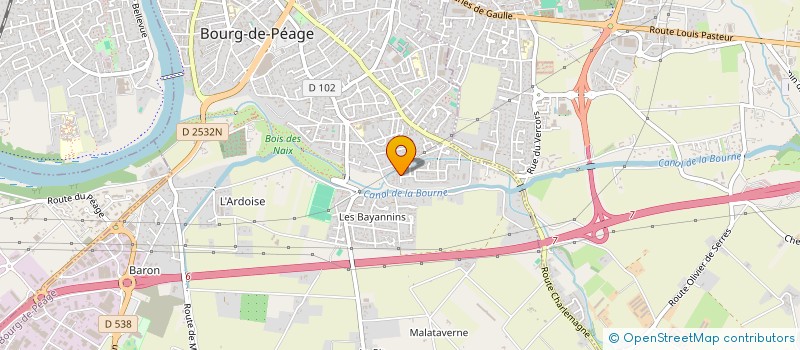 localisation de l'entreprise MADAME SYLVIE UZEL  BOURG-DE-PEAGE