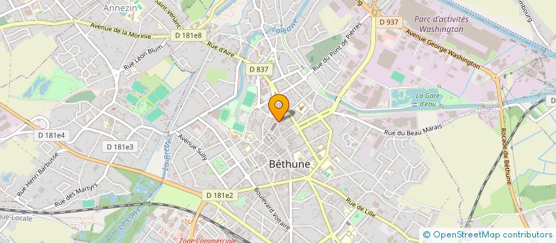 localisation de l'entreprise MADAME SYLVIE VANTROYEN à BETHUNE