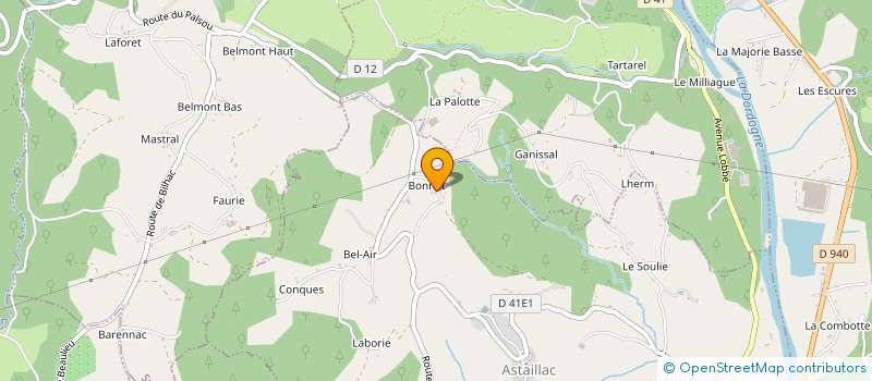 localisation de l'entreprise MADAME SYLVIE VERGNE à ASTAILLAC