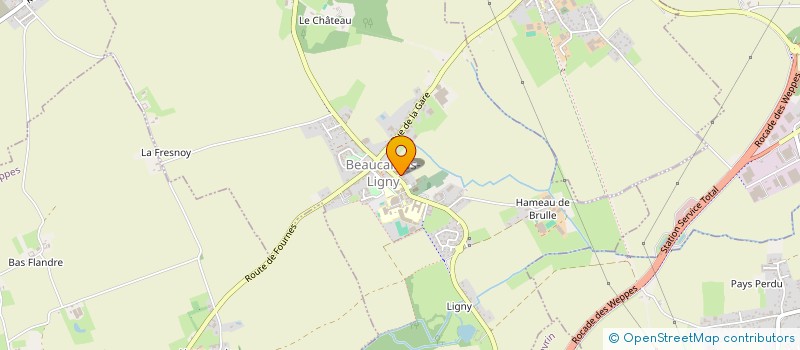 localisation de l'entreprise MADAME SYLVIE VERNET  BEAUCAMPS-LIGNY