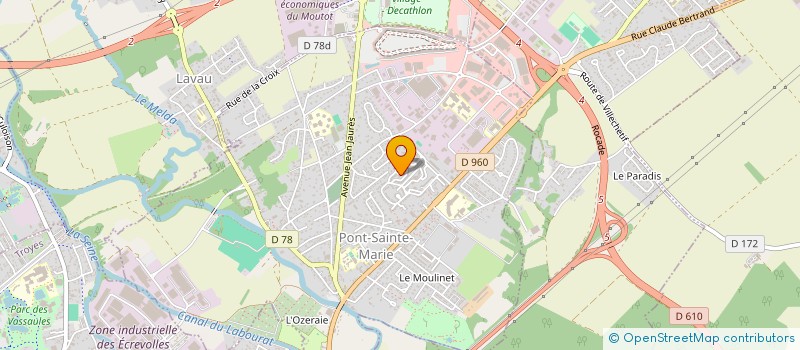 localisation de l'entreprise MADAME SYLVIE VIBERT-ROULET  PONT-SAINTE-MARIE