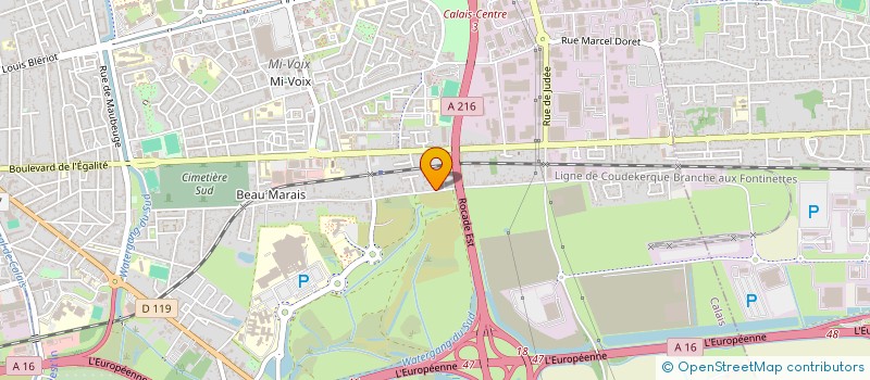 localisation de l'entreprise MADAME SYLVIE VICENTE  CALAIS