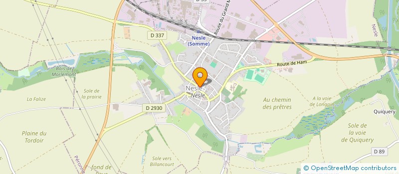 localisation de l'entreprise MADAME SYLVIE WACHY à NESLE