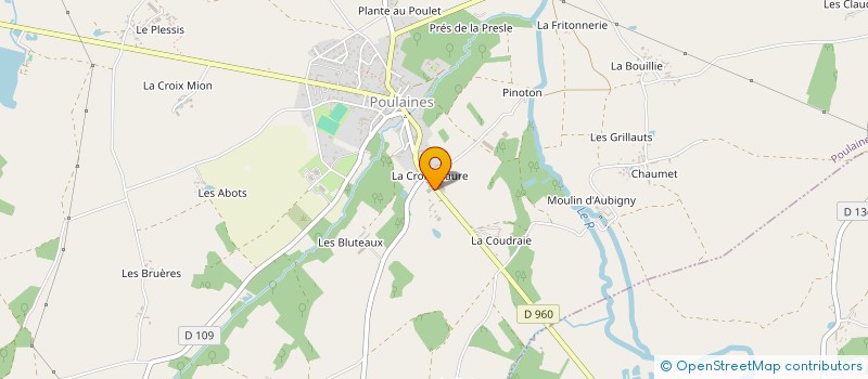 localisation de l'entreprise MADAME SYLVINE CHABOT à POULAINES