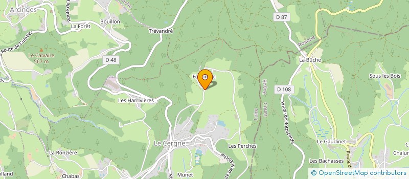 localisation de l'entreprise MADAME SYLVINE GUESNON  LE CERGNE