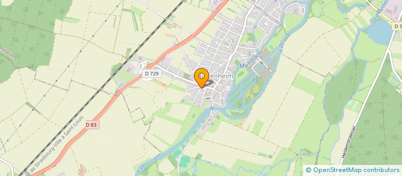 localisation de l'entreprise MADAME SYNDEL WEHRLI  HUTTENHEIM