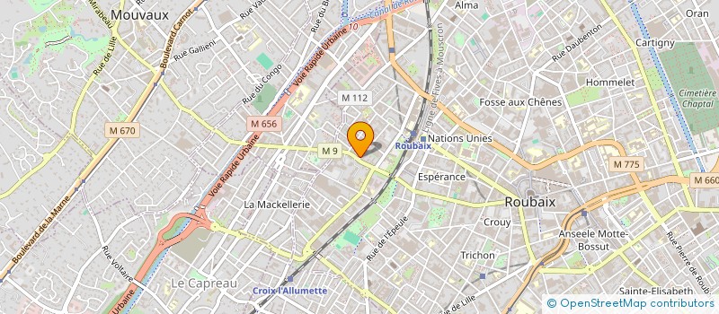 localisation de l'entreprise MADAME SYNTHIA TEBAL  ROUBAIX