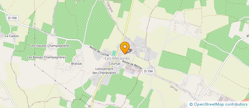 localisation de l'entreprise MADAME TACIANA DOS SANTOS REIS  LES METAIRIES