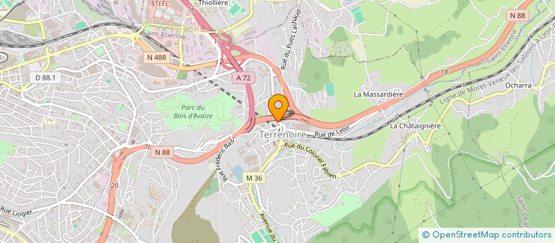 localisation de l'entreprise MADAME TAHANI ELHARATI  SAINT-ETIENNE