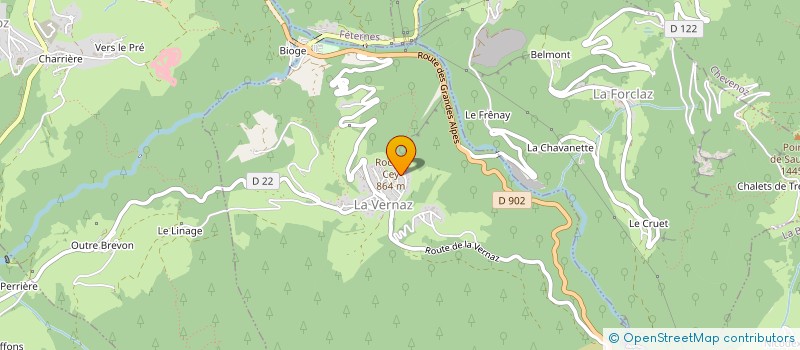 localisation de l'entreprise MADAME TAINA JONDEAU  VERNAZ (LA)