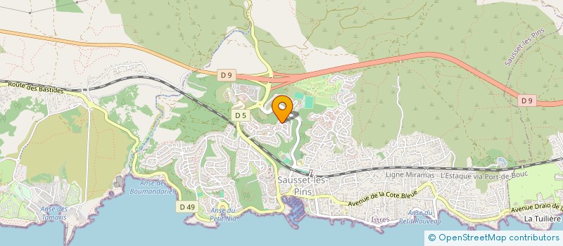 localisation de l'entreprise MADAME TAMARA LAFOND  SAUSSET-LES-PINS