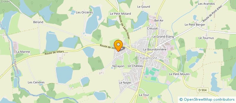 localisation de l'entreprise MADAME TANIA ALVES  CHALAMONT