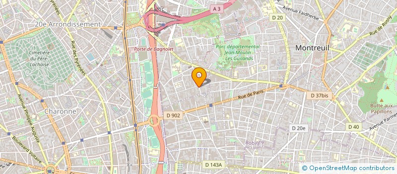 localisation de l'entreprise MADAME TANIA MAURIN à BAGNOLET