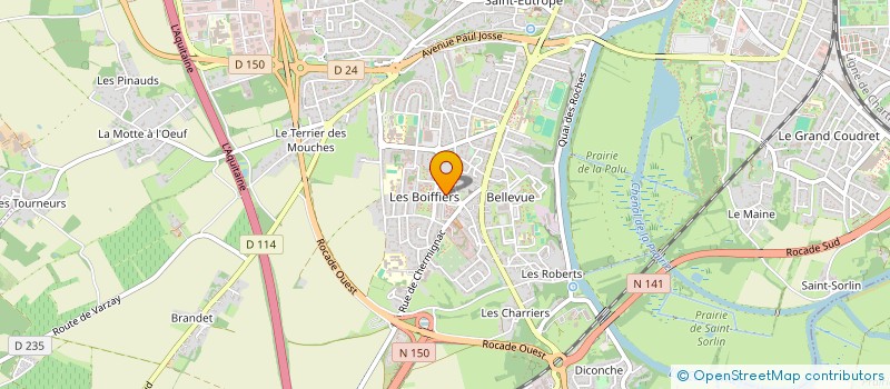 localisation de l'entreprise MADAME TANIA PERAUX  SAINTES