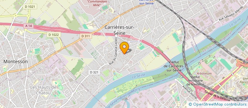 localisation de l'entreprise MADAME TARA ZHONG  CARRIERES-SUR-SEINE