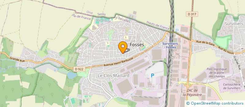 localisation de l'entreprise MADAME TAREKE ROUAG  FOSSES