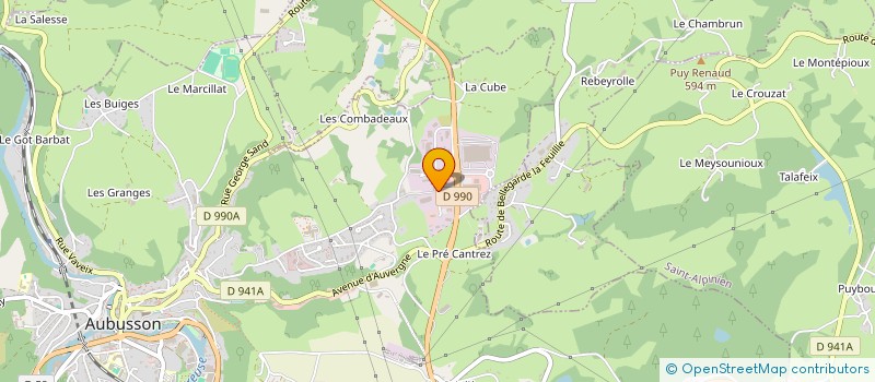 localisation de l'entreprise MADAME TATIANA ASTOLFI  AUBUSSON