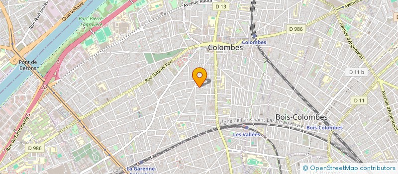 localisation de l'entreprise MADAME TATIANA JOUBERT à COLOMBES