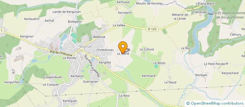 localisation de l'entreprise MADAME TATIANA KUCHARZAK  RADENAC