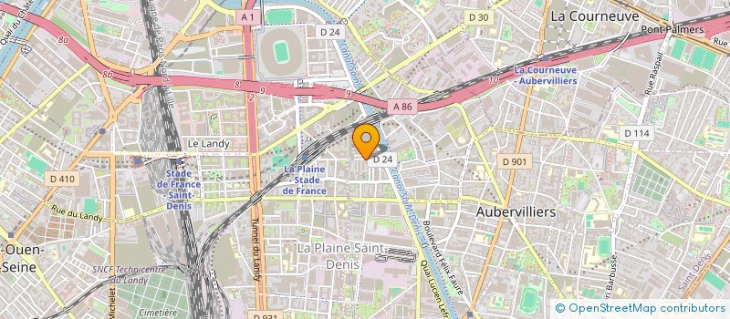 localisation de l'entreprise MADAME TATIANA VASIC  AUBERVILLIERS