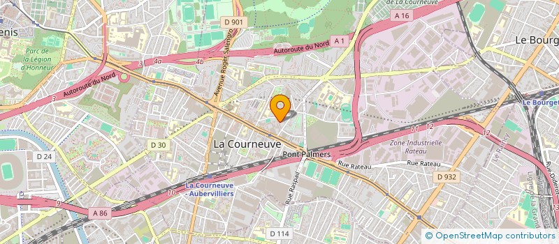 localisation de l'entreprise MADAME TATIANA VILELA DOS SANTOS à LA COURNEUVE
