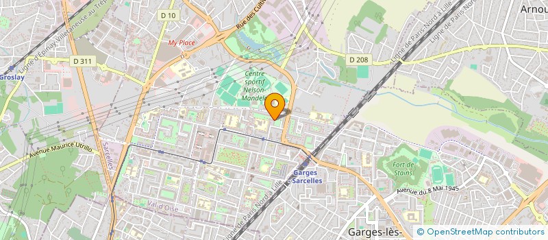 localisation de l'entreprise MADAME TCHETCHO COULIBALY  SARCELLES