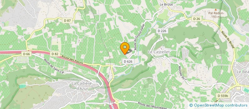 localisation de l'entreprise MADAME TELE LAETITIA HLOMASCHI  LE CASTELLET