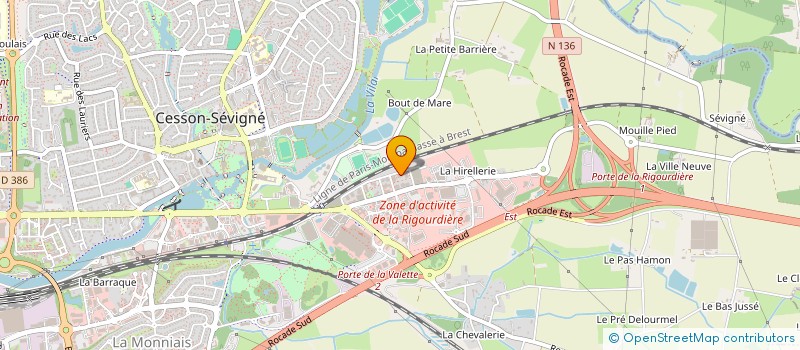 localisation de l'entreprise MADAME TESS NAUD  VEZIN-LE-COQUET