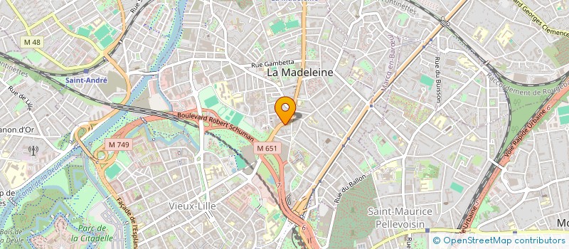 localisation de l'entreprise MADAME TETIANA DZIUNENKO à LA MADELEINE