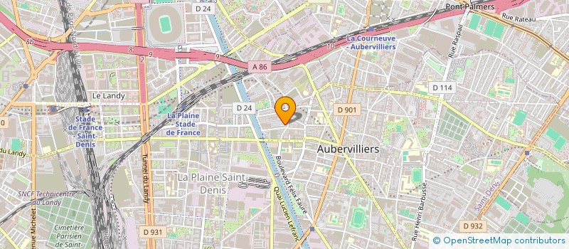 localisation de l'entreprise MADAME THALIA RODRIGUES DE ALMEIDA  AUBERVILLIERS