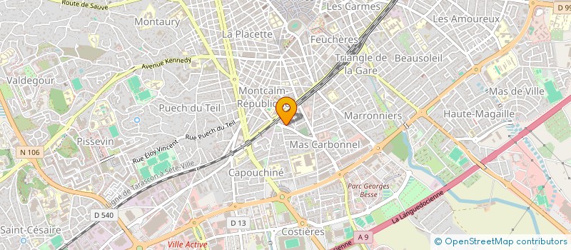 localisation de l'entreprise MADAME THELDJA MAKHLOUF  NIMES