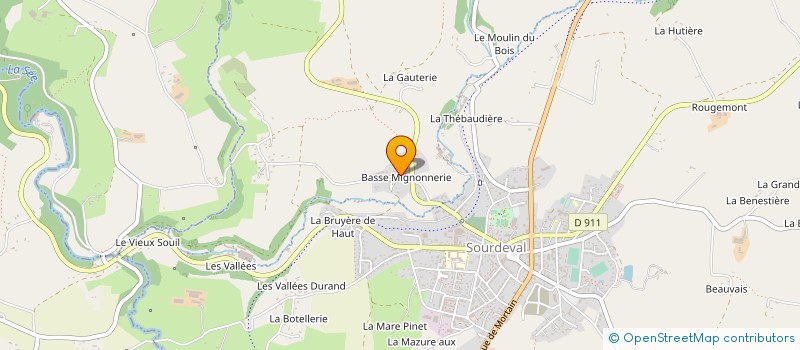 localisation de l'entreprise MADAME THERESE BARBE à SOURDEVAL