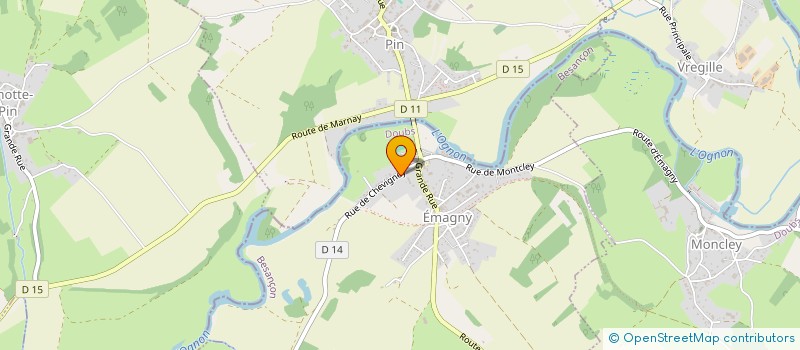 localisation de l'entreprise MADAME THERESE BEAUFILS  EMAGNY