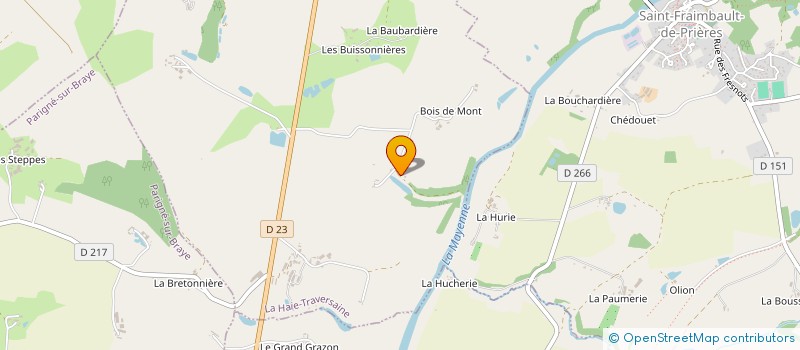 localisation de l'entreprise MADAME THERESE BICHET à COUESMES-VAUCE