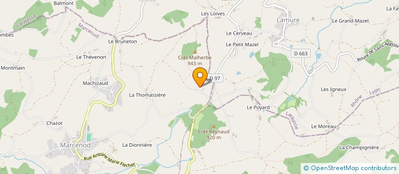 localisation de l'entreprise MADAME THERESE BOUCHUT à MARCENOD