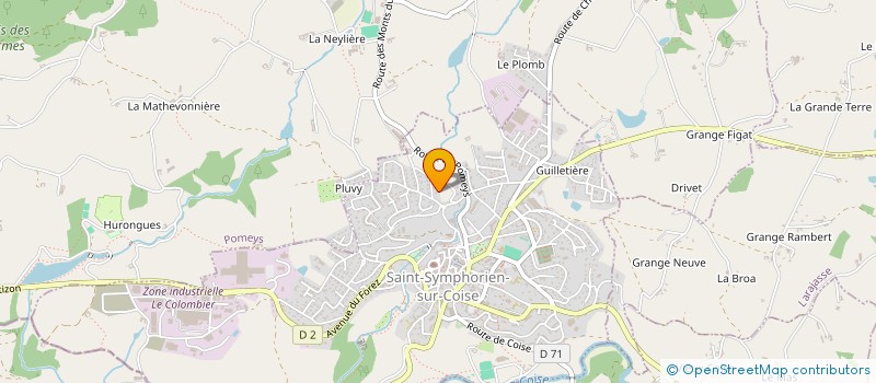 localisation de l'entreprise MADAME THERESE BRUYAS à SAINT-SYMPHORIEN-SUR-COISE
