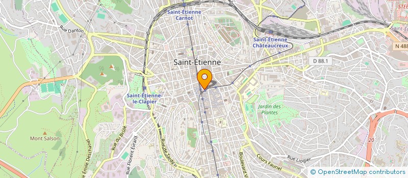 localisation de l'entreprise MADAME THERESE CADET à SAINT-ETIENNE