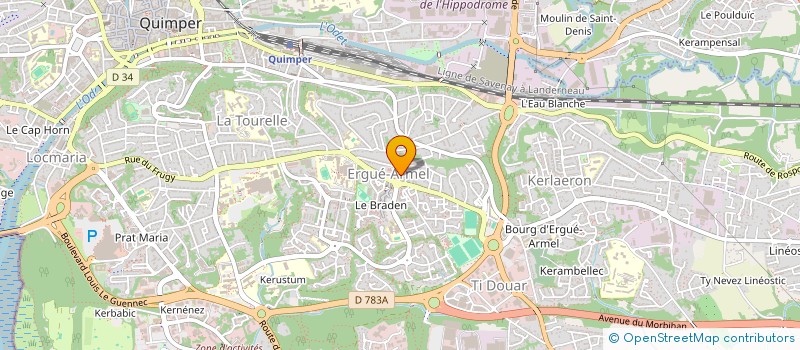 localisation de l'entreprise MADAME THERESE CHABE à QUIMPER