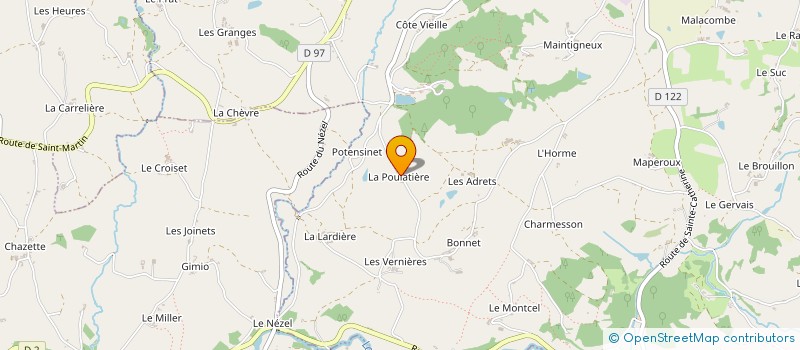 localisation de l'entreprise MADAME THERESE CHARVOLIN à SAINT-MARTIN-EN-HAUT