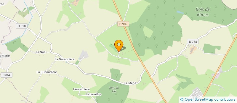 localisation de l'entreprise MADAME THERESE CHIVARD à RANES