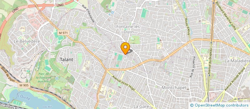 localisation de l'entreprise MADAME THERESE CHOQUET  FONTAINE-LES-DIJON