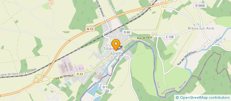 localisation de l'entreprise MADAME THERESE CRIEL à TILLIERES-SUR-AVRE
