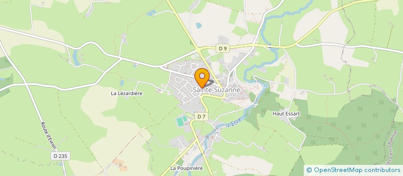 localisation de l'entreprise MADAME THERESE DEZELE à SAINTE-SUZANNE-ET-CHAMMES