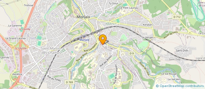 localisation de l'entreprise MADAME THERESE DONNOU  MORLAIX