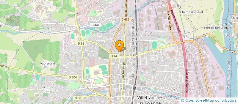 localisation de l'entreprise MADAME THERESE DUTEL à VILLEFRANCHE-SUR-SAONE