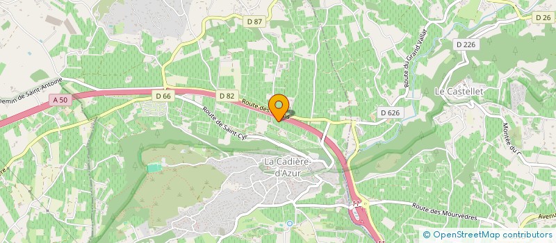 localisation de l'entreprise MADAME THERESE EDONEL à LA CADIERE D'AZUR
