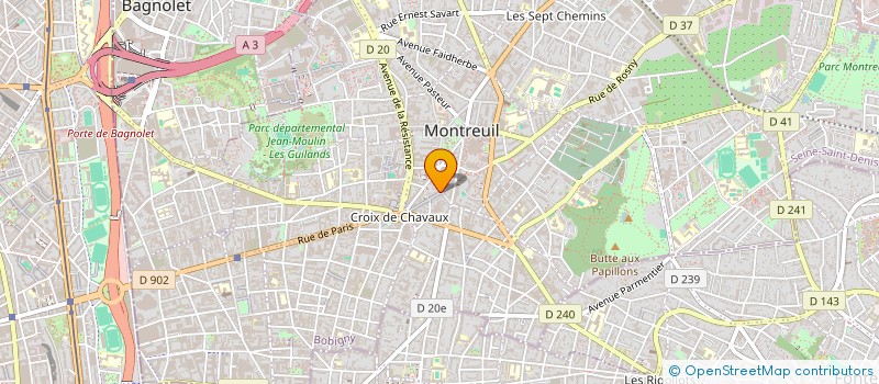 localisation de l'entreprise MADAME THERESE GUILBERT à MONTREUIL