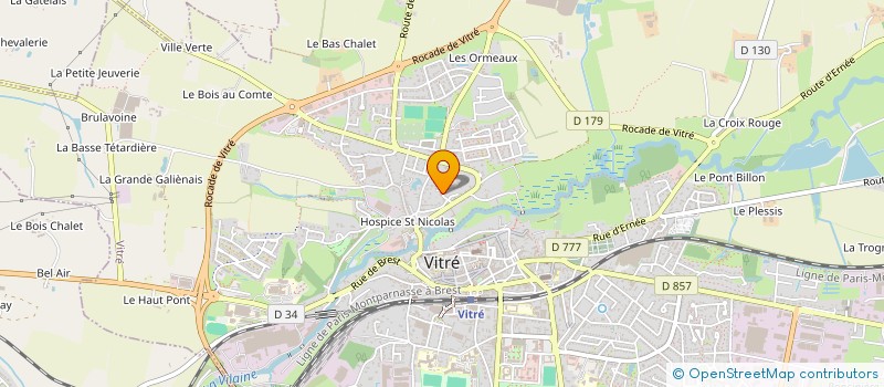 localisation de l'entreprise MADAME THERESE HASSELIN  VITRE