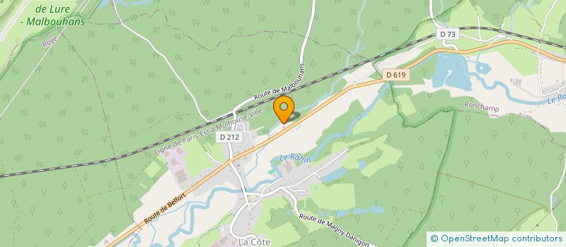 localisation de l'entreprise MADAME THERESE JOLIVET  LA COTE